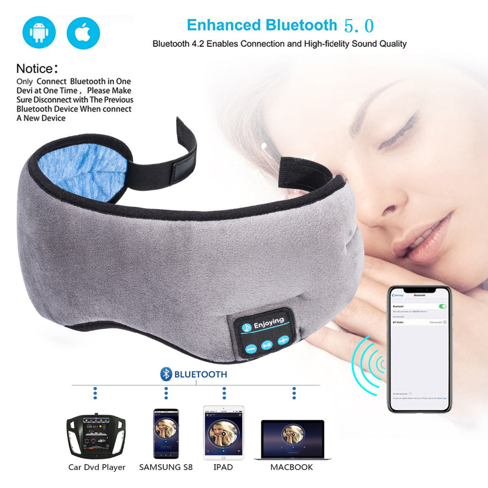 Antifaz Noctis con Auriculares Bluetooth — Música y Oscuridad para Dormir Mejor