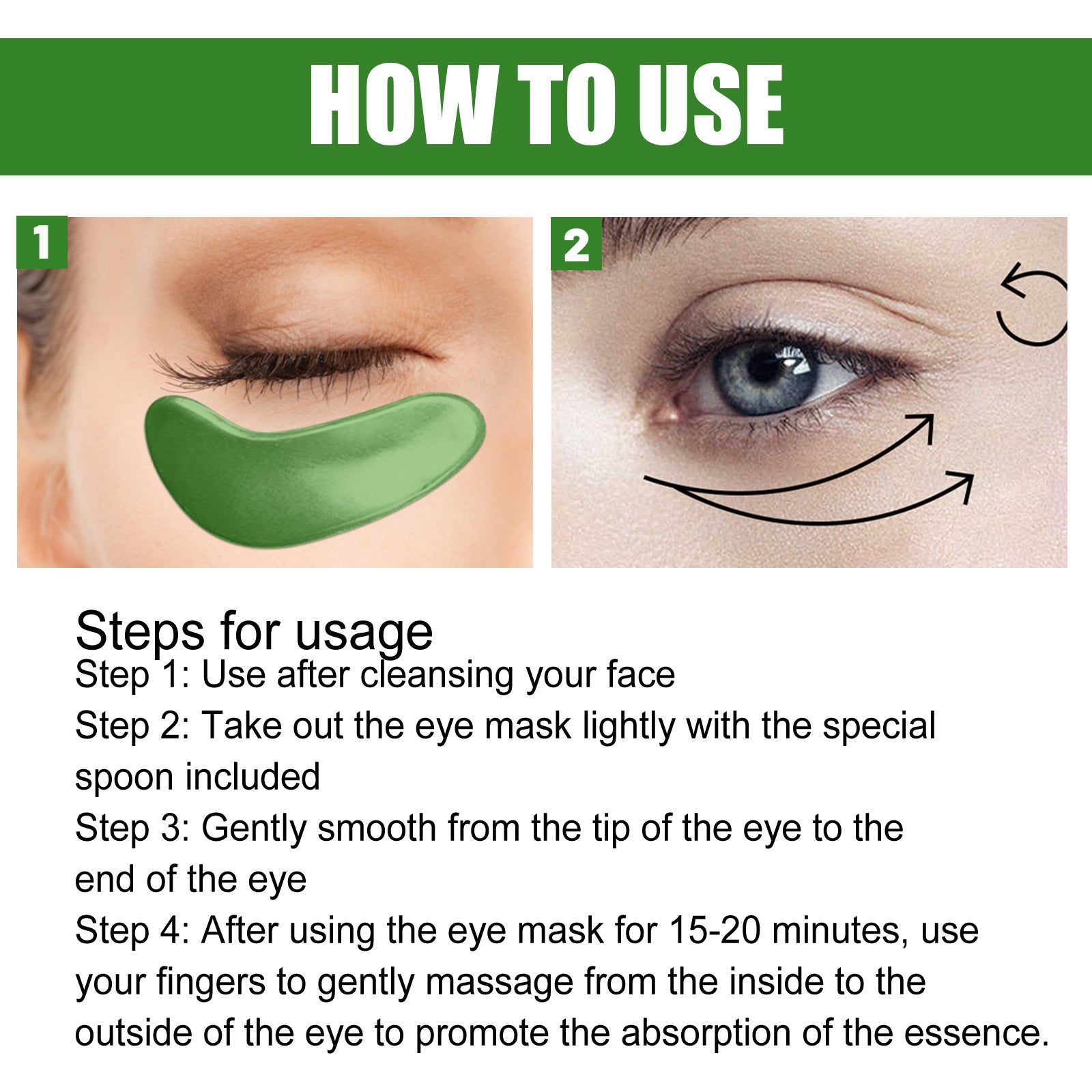 EELHOE Seaweed Firming Eye Mask, Gentle Moisturizing, Nourishing And Caring Eye Mask For Daily Eye Care