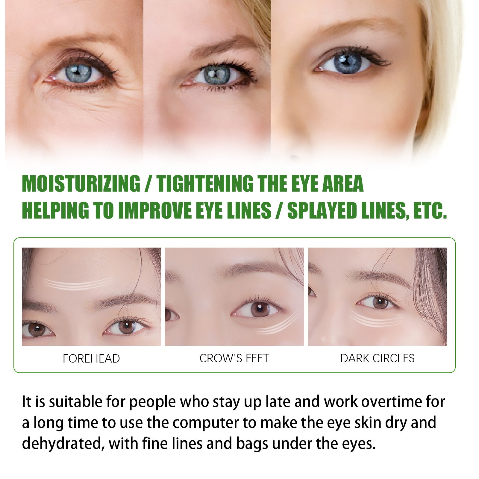 EELHOE Seaweed Firming Eye Mask, Gentle Moisturizing, Nourishing And Caring Eye Mask For Daily Eye Care