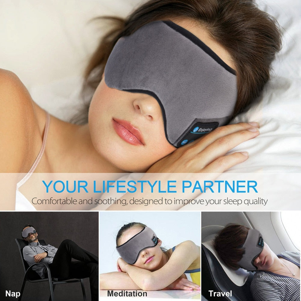 Antifaz Noctis con Auriculares Bluetooth — Música y Oscuridad para Dormir Mejor