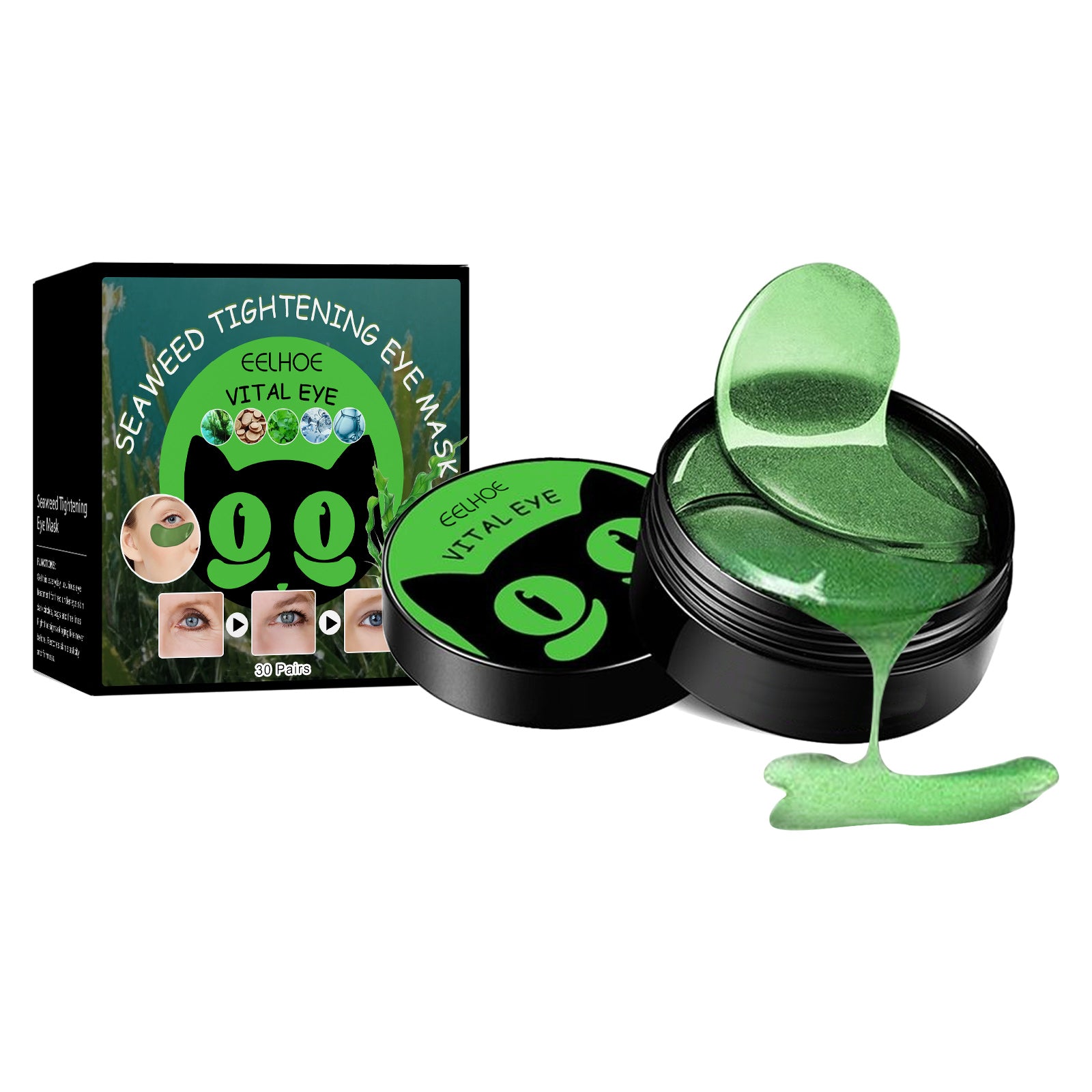 EELHOE Seaweed Firming Eye Mask, Gentle Moisturizing, Nourishing And Caring Eye Mask For Daily Eye Care